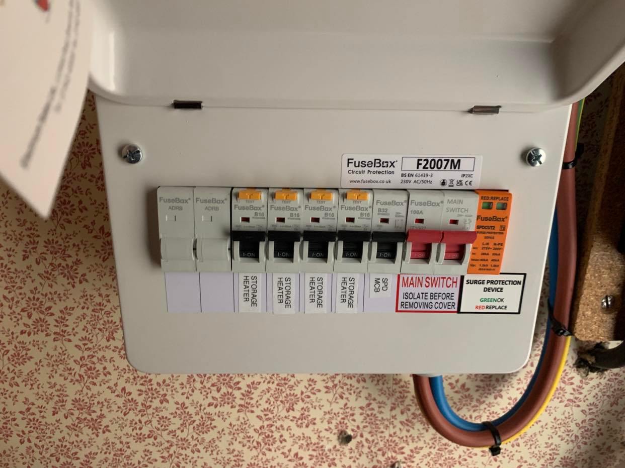 Before and after photos of a Fusebox upgrade we carried out in Westcliff