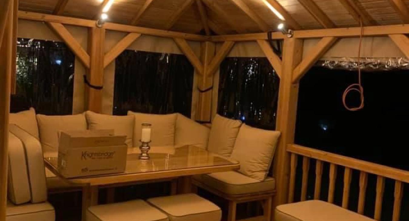 Wireless outdoor gazebo lighting