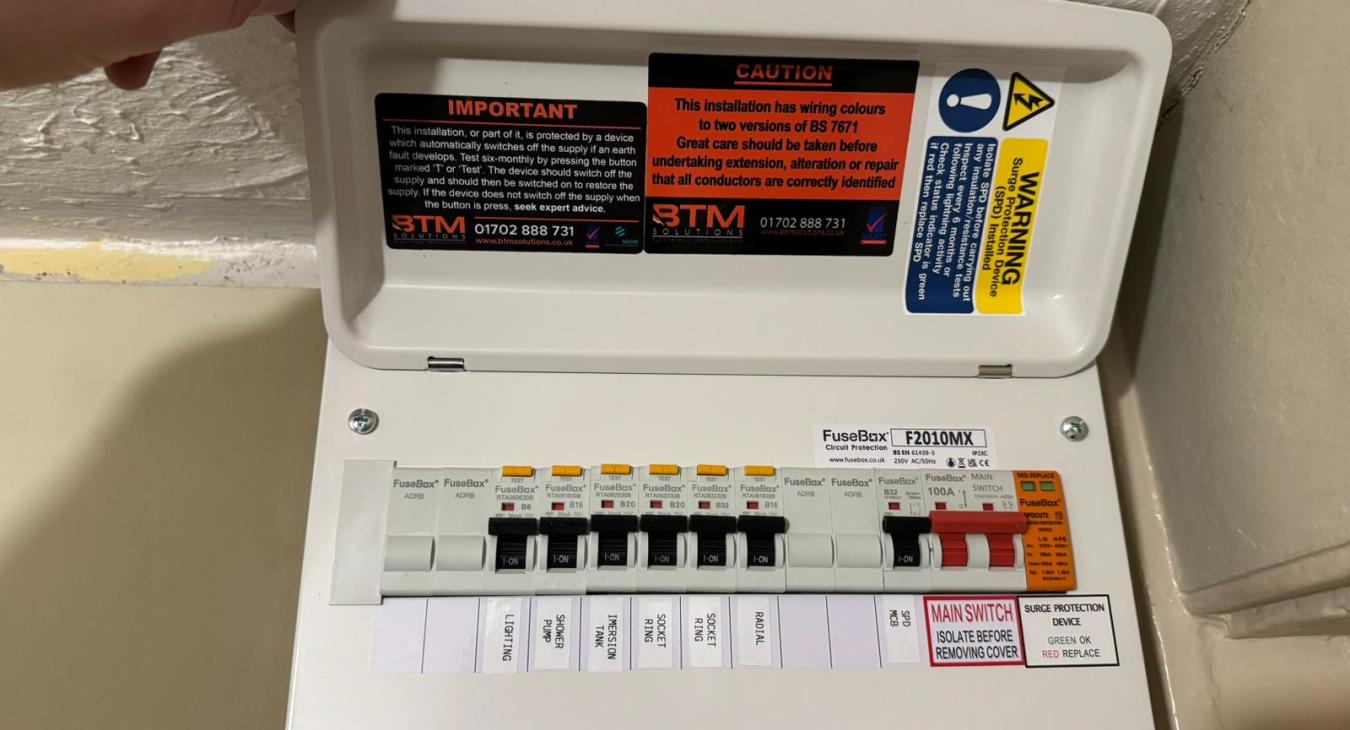 Fuse Board Upgrade in Southend by BTM Solutions