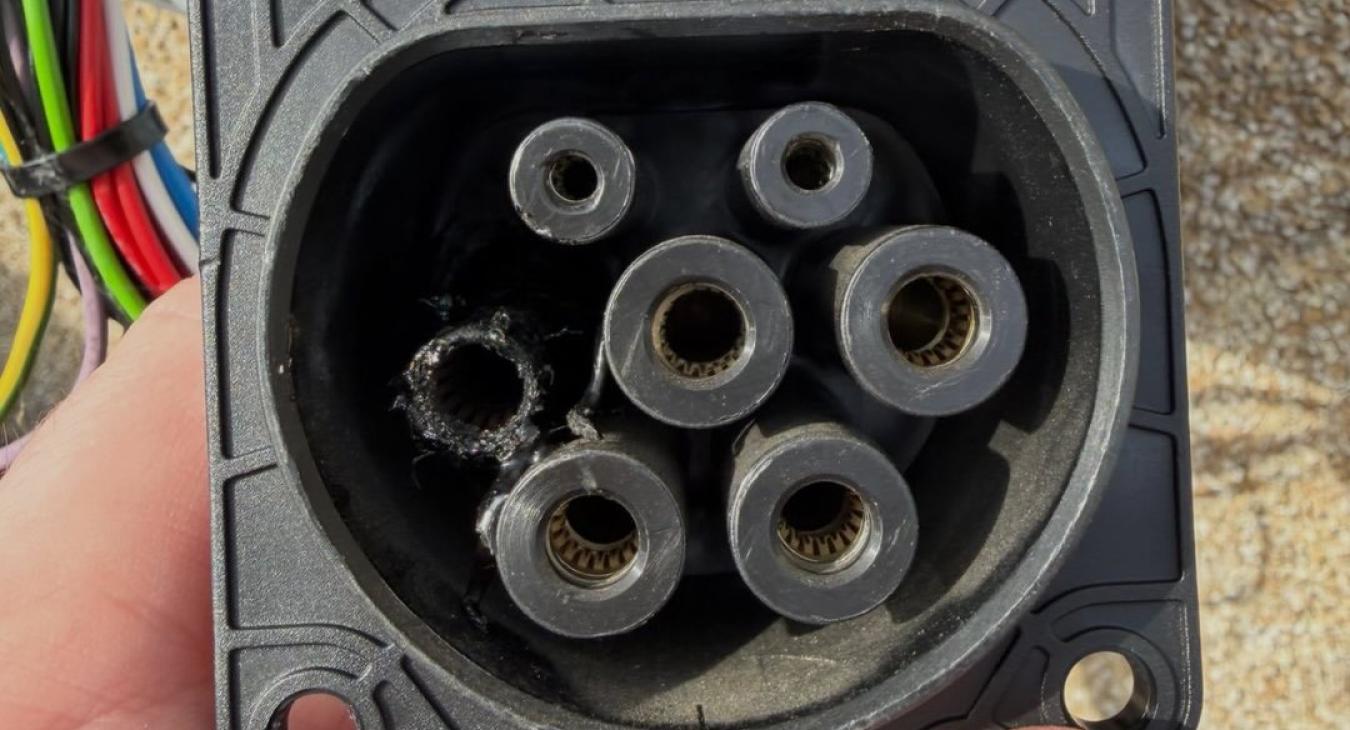 Replacing a faulty socket on EV Charger